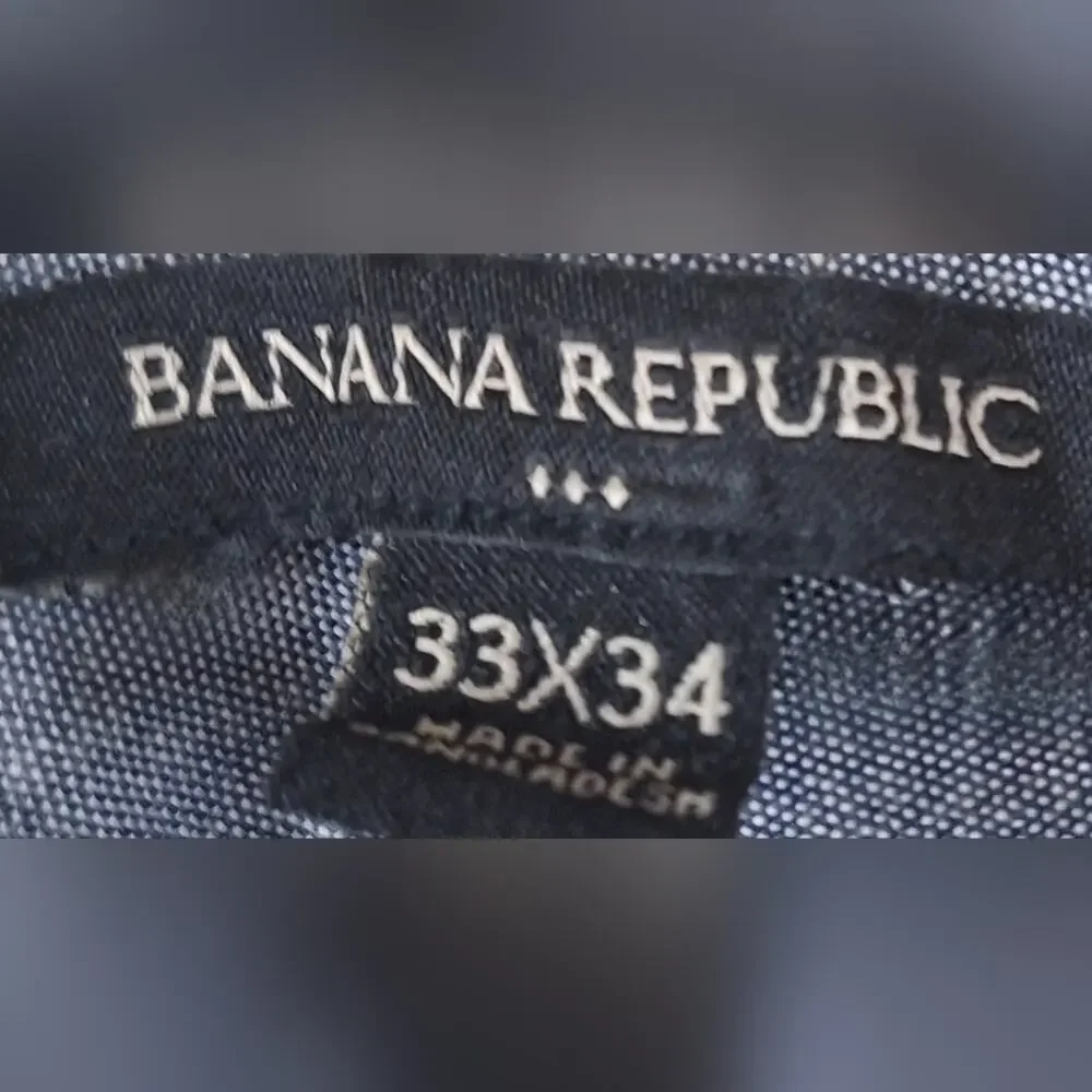 Banana Republic Gray Multiweave Linen Trousers Sz 33 #987